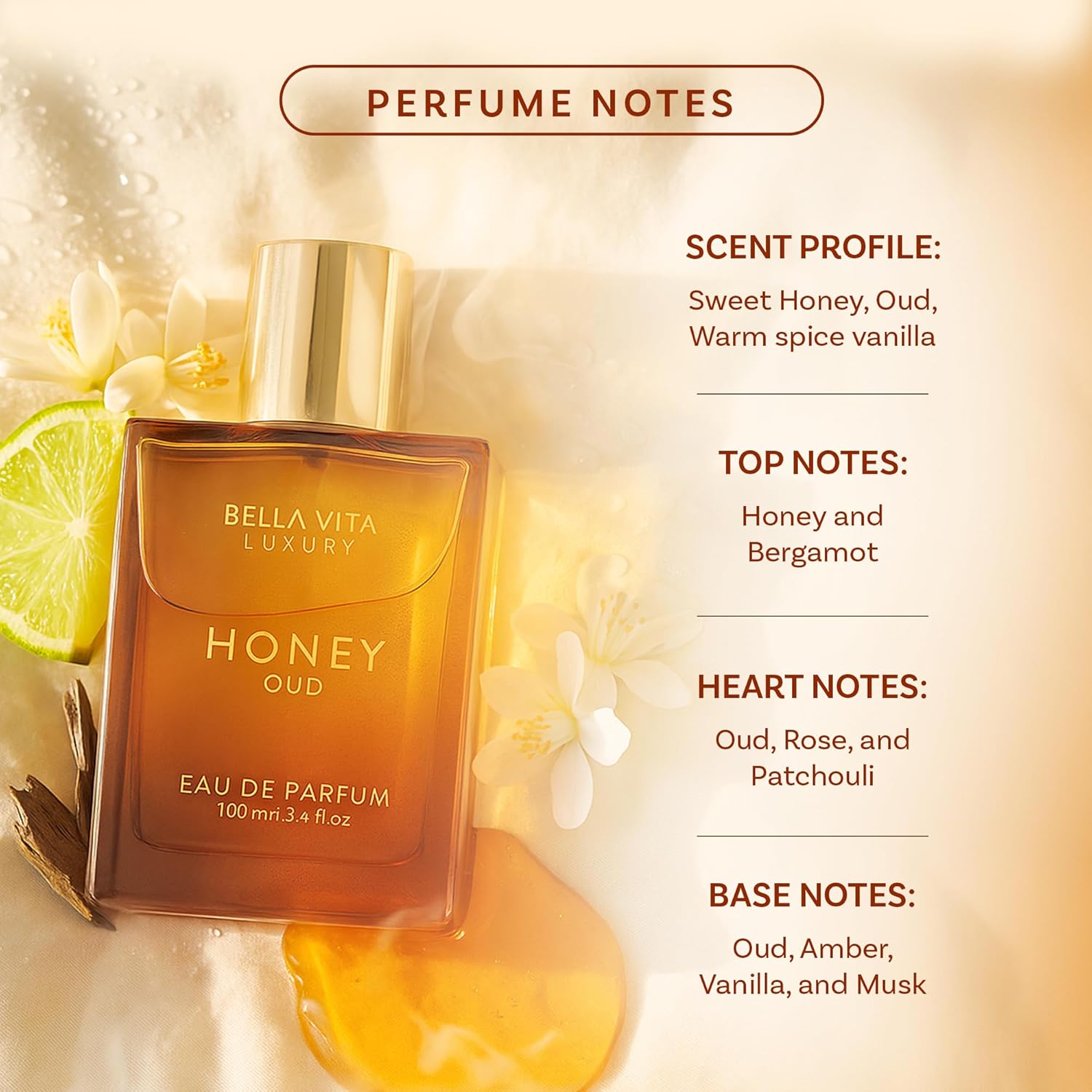 BellaVita Lüks Bal Oud EDP 3.4 - Perfume Fragrance Families incelemesi ve fiyatı